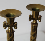 Vintage Art Deco Brass Candlesticks | Set of 2