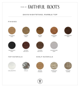 Davis Nightstand, Marble Top