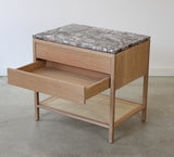 Davis 2-Drawer Nightstand, Marble Top