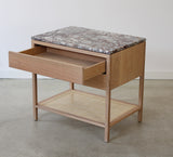 Davis 2-Drawer Nightstand, Marble Top