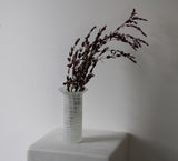 Vintage Art Glass Fluted Vase