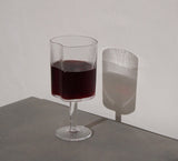 Rippled Red Wine Glass