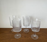 Rippled Red Wine Glass
