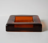 Vintage Amber Glass Dish Set of 2