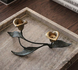 Vintage Verdigris Candle Holder