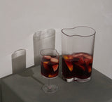 Rippled Red Wine Glass