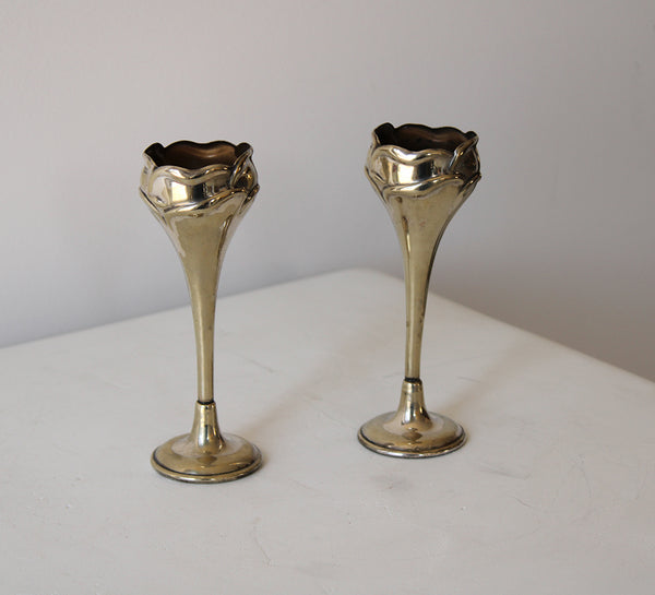 Vintage Art Nouveau Bud Vases | Set of 2
