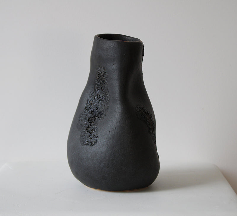 Black Lava Vase by Anna Shipulina Ceramics