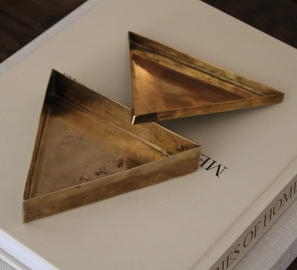 Vintage Brass Triangle Box