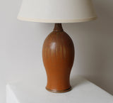 Ceramic Table Lamp, Brown Stoneware