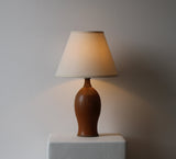 Ceramic Table Lamp, Brown Stoneware