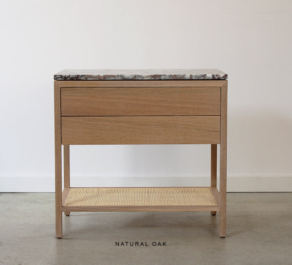 Davis 2-Drawer Nightstand, Marble Top