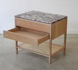 Davis 2-Drawer Nightstand, Marble Top