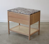 Davis 2-Drawer Nightstand, Marble Top