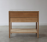 Davis 2-Drawer Nightstand, Marble Top