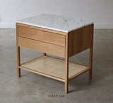 Davis 2-Drawer Nightstand, Marble Top