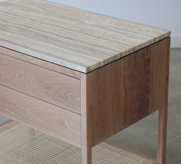 Davis 2-Drawer Nightstand, Marble Top