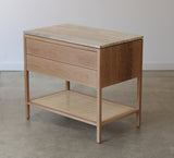 Davis 2-Drawer Nightstand, Marble Top