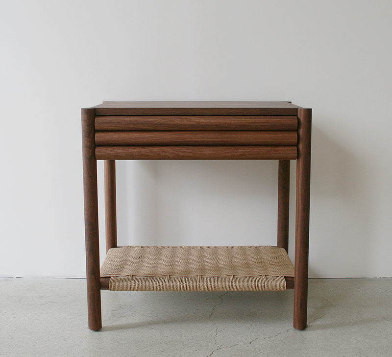 Parker Nightstand – Walnut with Danish Cord