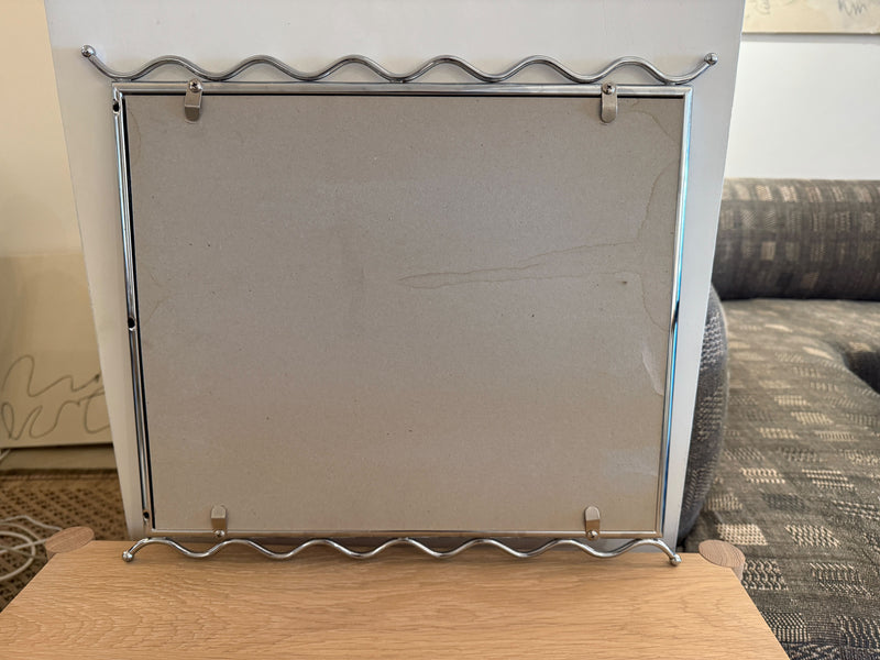 Vintage Chrome Wave Mirror
