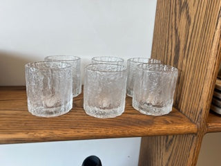 Vintage Ice Rock Cocktail Glasses | Set of 6