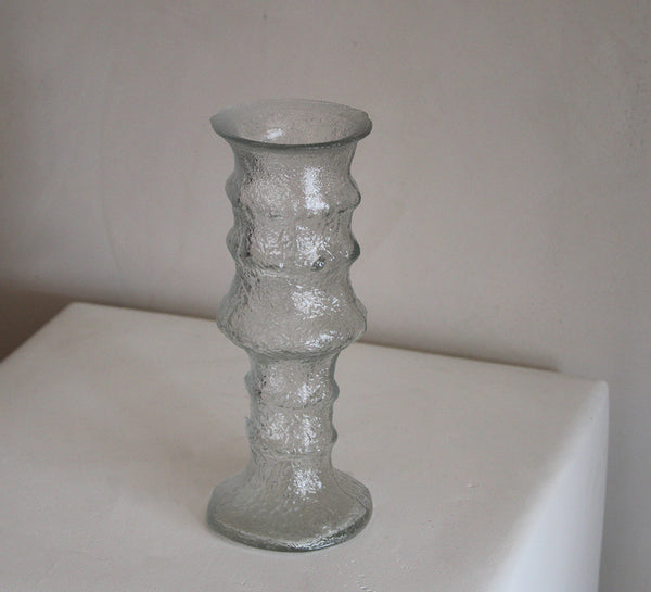 Vintage Crinkle Art Glass Vase