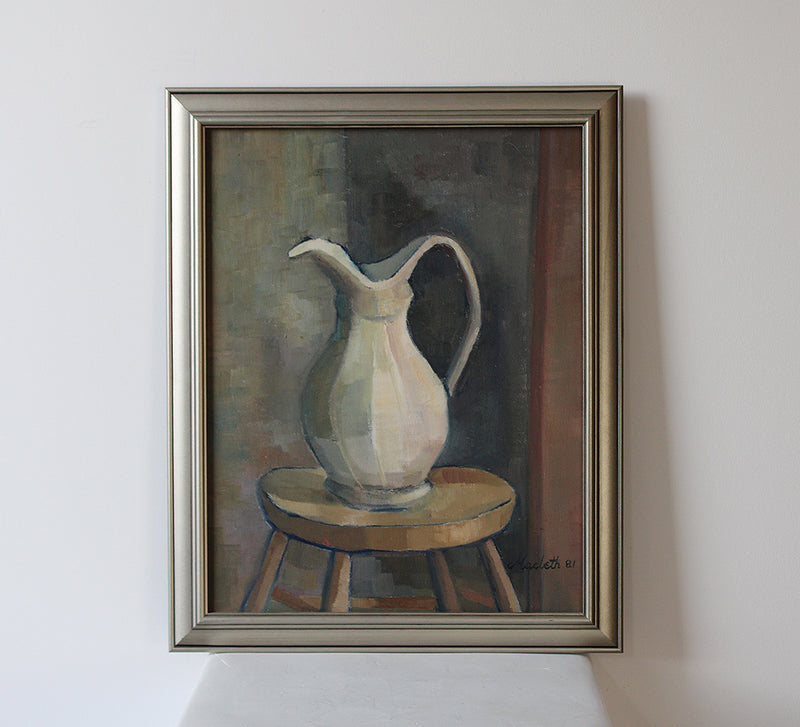 Vintage Painting, Still Life Jug