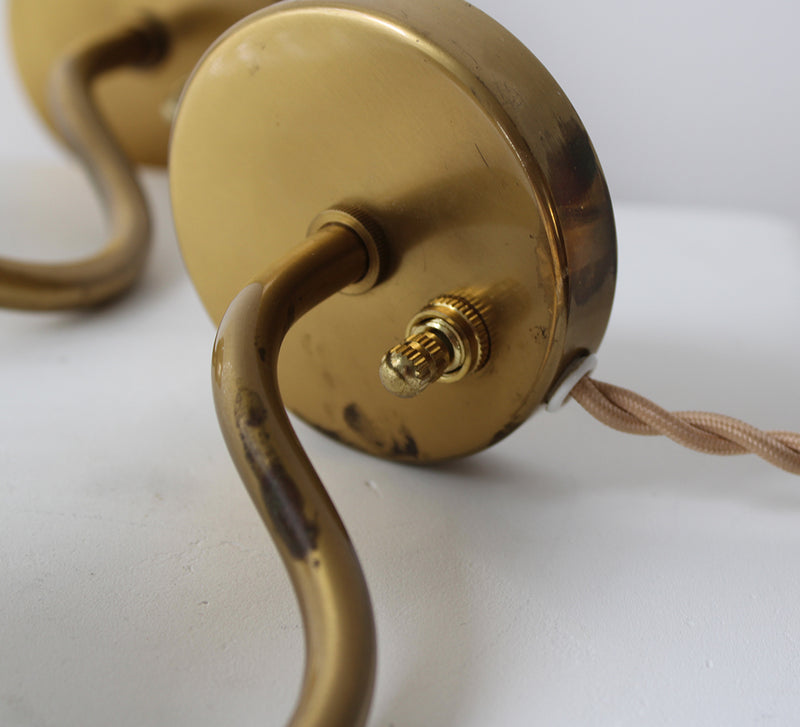 Vintage Waffle Glass Sconces | Set of 2
