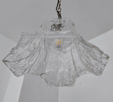 Vintage Ice Glass Pendant Lamp