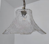 Vintage Ice Glass Pendant Lamp