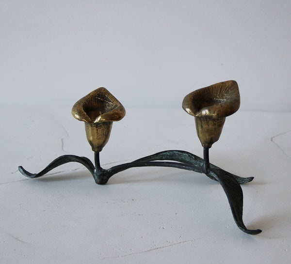 Vintage Verdigris Candle Holder
