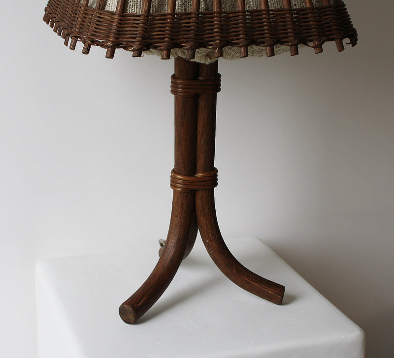 Vintage Bamboo Table Lamp