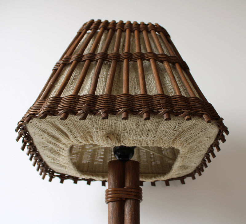Vintage Bamboo Table Lamp