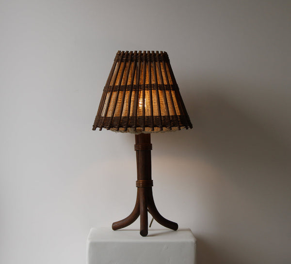 Vintage Bamboo Table Lamp