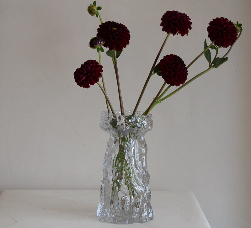 Vintage Brutalist Glass Vase