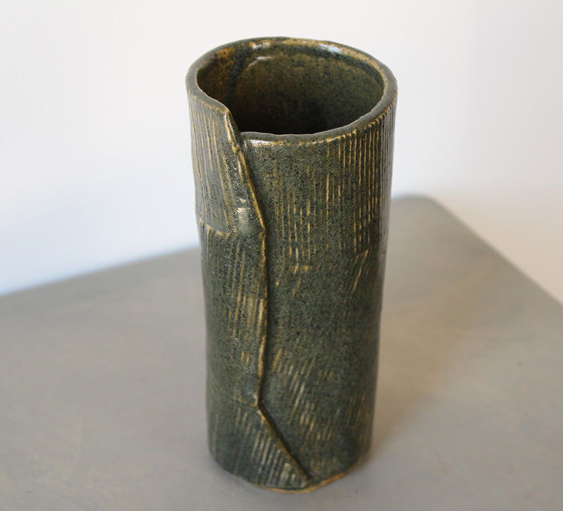 Vintage Green Studio Vase