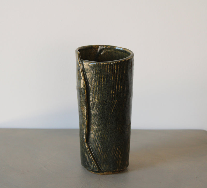 Vintage Green Studio Vase