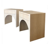 Arched Nightstand – White Oak