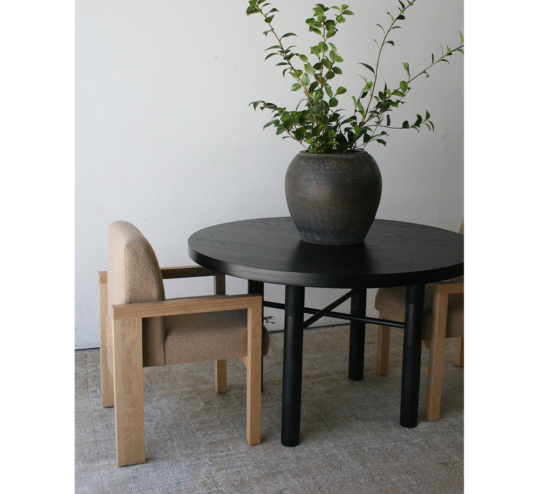 Strand Dining Table – Ebonized Oak