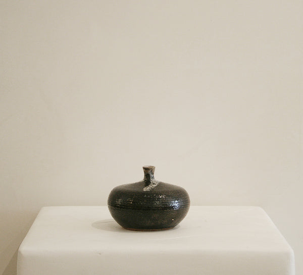 Black Ceramic Weed Vase