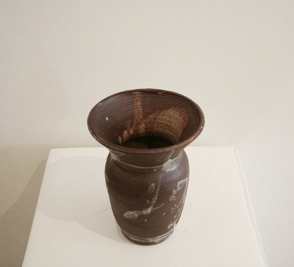 Brown Splatter Vintage Vase