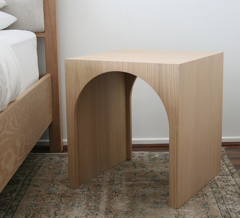 Arch Side Table – White Oak